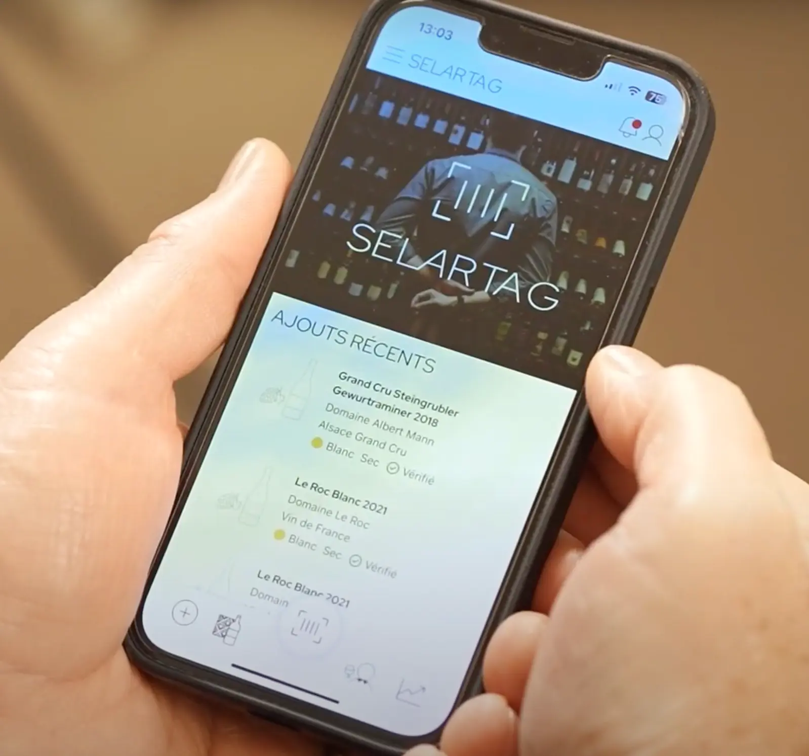 application cave a vin selartag