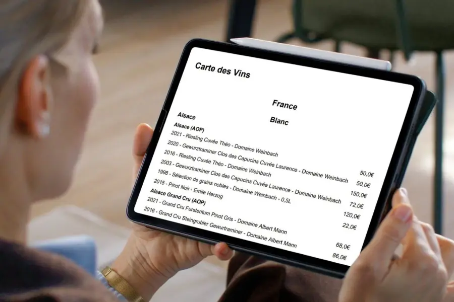 Gestion de cave à vin avec un logiciel