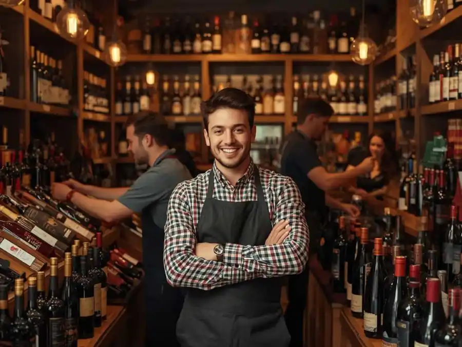 Inventaire de cave à vin chez un caviste