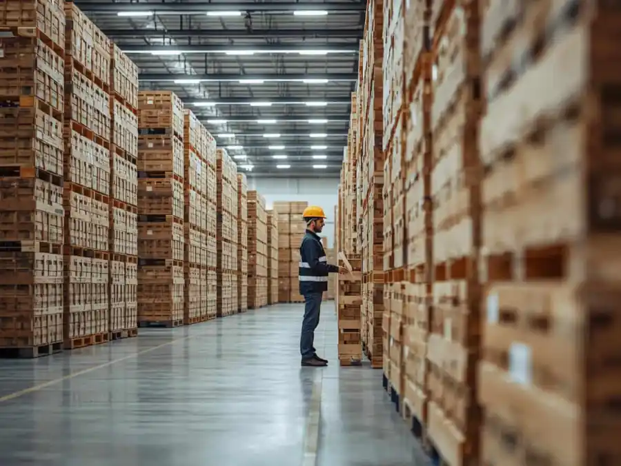 Inventaire de cave à vin chez un stockiste